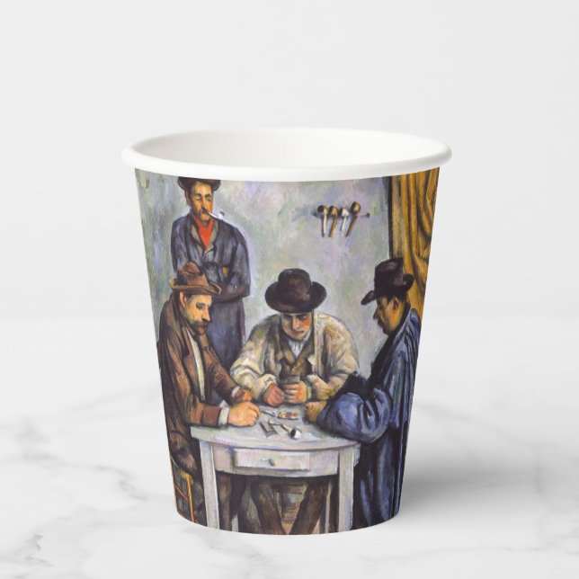 Vasos De Papel Paul Cezanne - Los jugadores de cartas (Anverso)