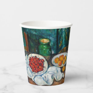 Vasos De Papel Paul Cezanne - Todavía la vida con cerezas y guiso