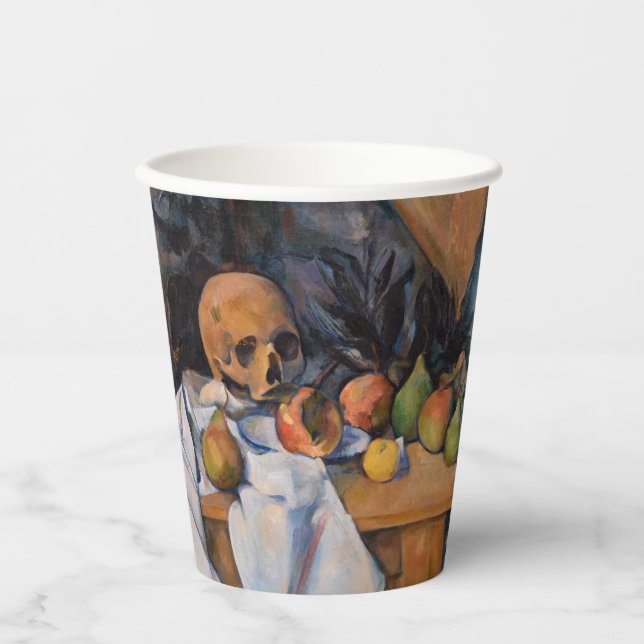Vasos De Papel Paul Cezanne - Todavía la vida con Skull (Anverso)