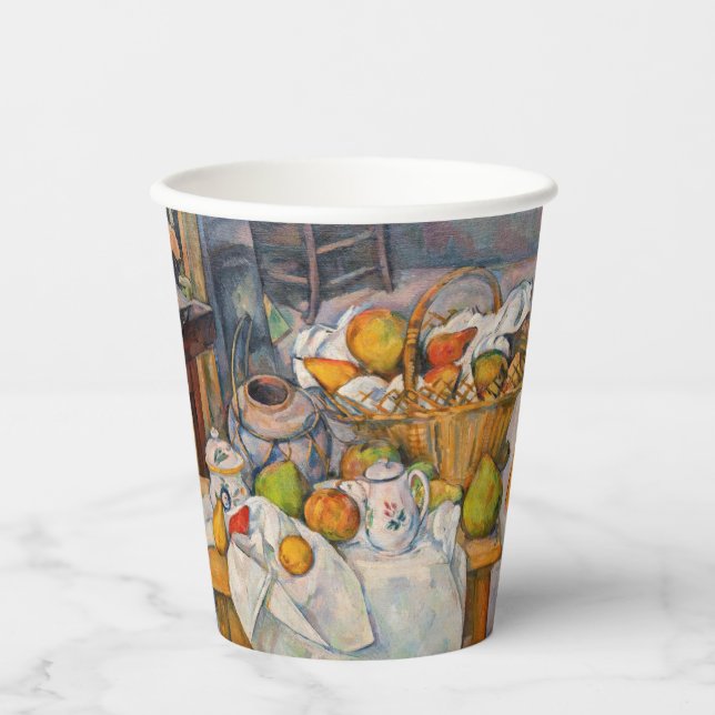 Vasos De Papel Paul Cezanne - Todavía la vida con una canasta (Anverso)