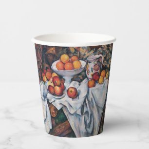 Vasos De Papel Paul Cezanne - Todavía vida, manzanas y Naranjas