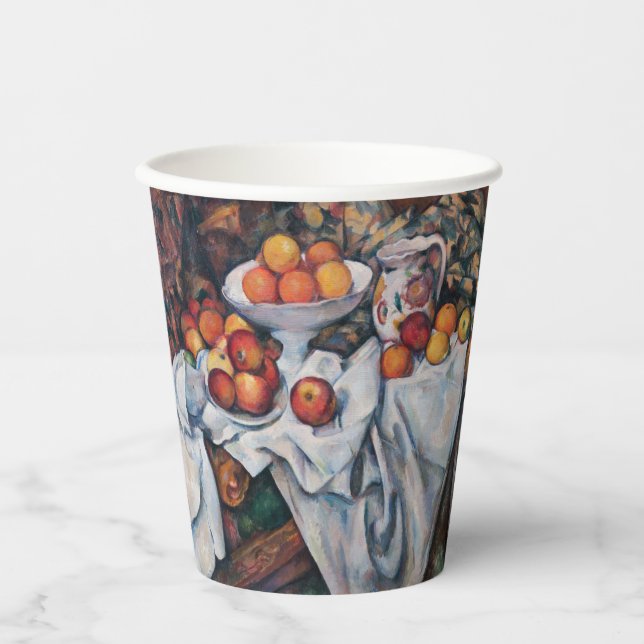 Vasos De Papel Paul Cezanne - Todavía vida, manzanas y Naranjas (Anverso)