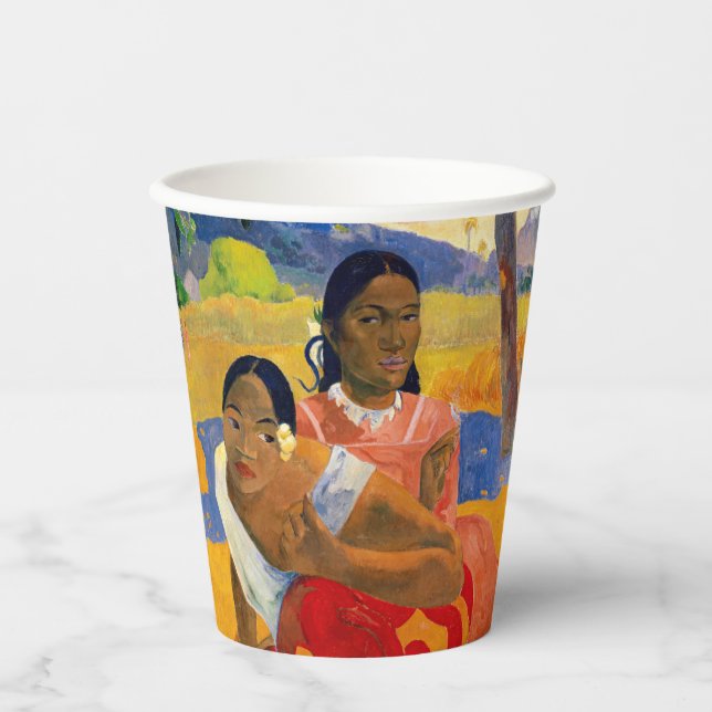 Vasos De Papel Paul Gauguin - ¿Cuándo Te Casarás? (Anverso)