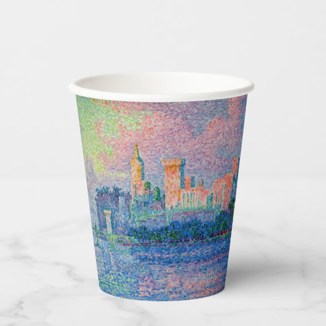 Vasos De Papel Paul Signac - El Palacio Papal, Aviñón (Anverso)