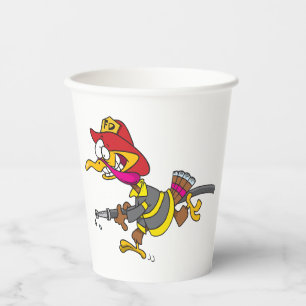 Vasos De Papel Pavo Bombero con Manguera