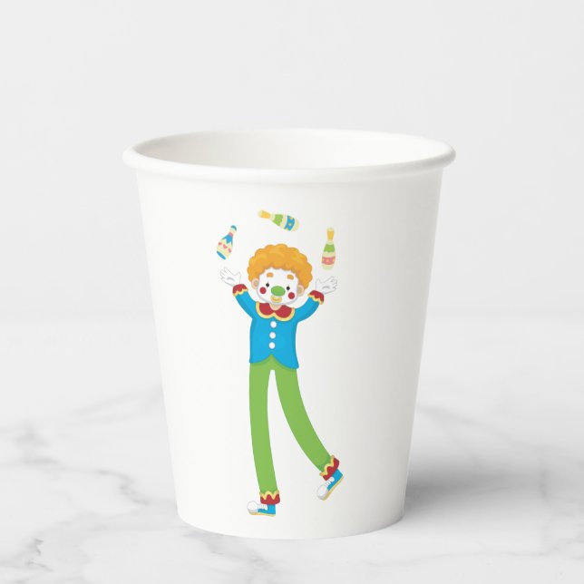 Vasos De Papel Payaso abrumador (Anverso)
