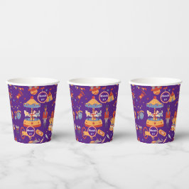 Vasos De Papel Payaso del Circo de Cumpleaños de los Niños del Ca