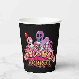 Vasos De Papel Payasos aterradores de Halloween espantan cucharas