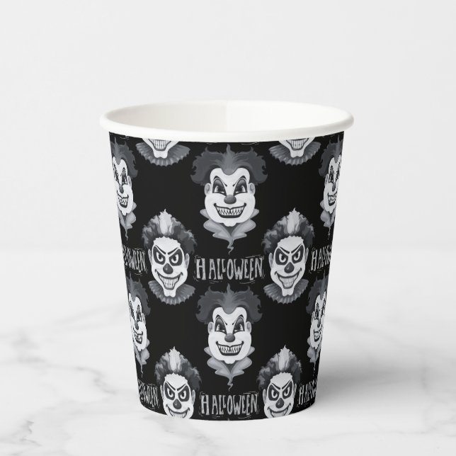 Vasos De Papel Payasos espeluznantes asustan la fiesta de Hallowe (Izquierda)