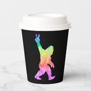 Vasos De Papel Peace Love Bigfoot