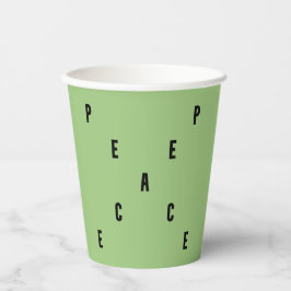 Vasos De Papel Peace Typography