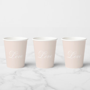 Vasos De Papel Peach Rubor Love Always Boda