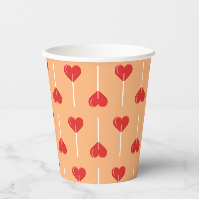 Vasos De Papel Peachy Love Suckers Red (Anverso)