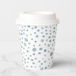 Vasos De Papel Peacock Confetti Watercolor Dots Paper Cup