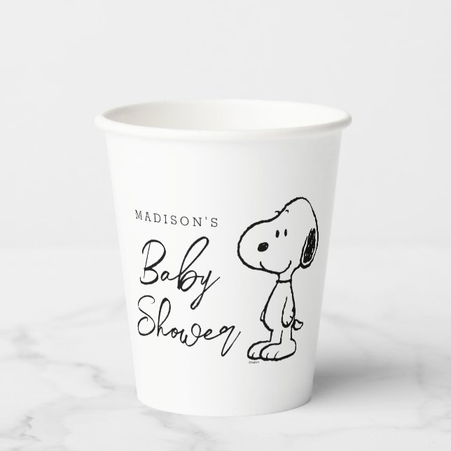 Vasos De Papel Peanuts Snoopy | BABY SHOWER (Anverso)