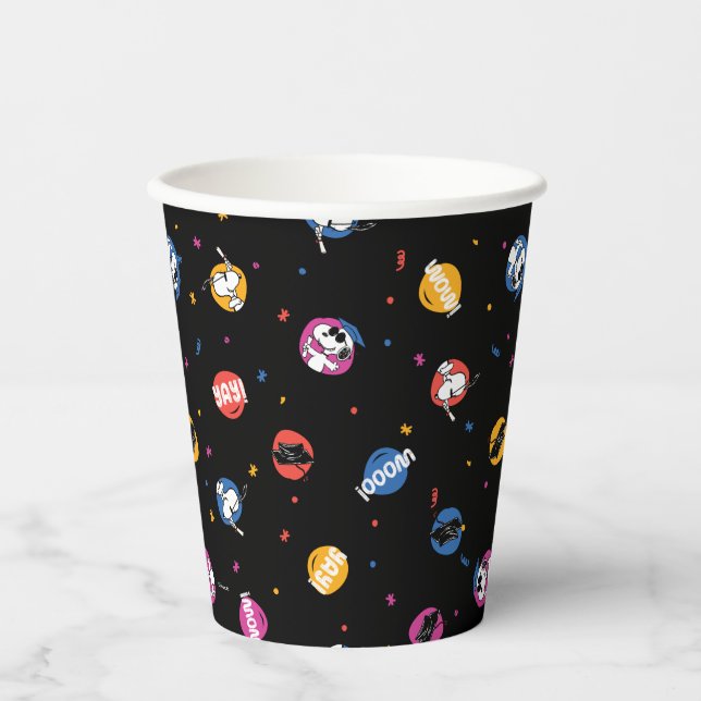 Vasos De Papel Peanuts Snoopy Graduation Celebration Pattern (Anverso)