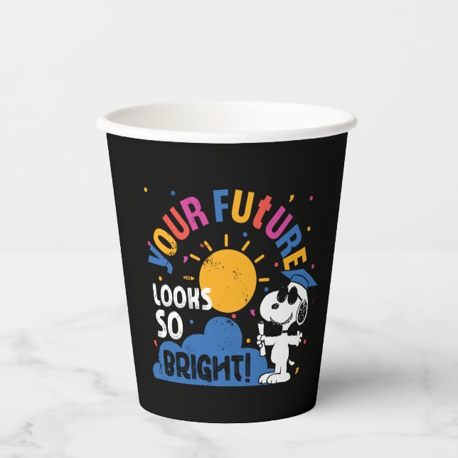 Vasos De Papel Peanuts Snoopy Your Future Looks So Bright (Anverso)