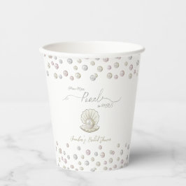 Vasos De Papel Pearl & Shell Pearlcore Miss a la ducha nupcial de