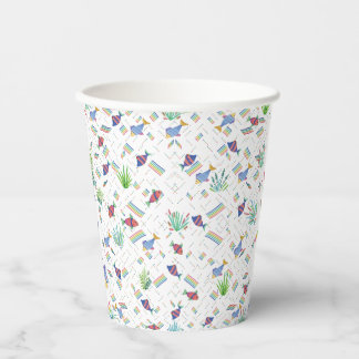 Vasos De Papel Peces y Plantas en Estanque
