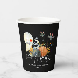 Vasos De Papel Peek-A-Boo | Pequeño Fantasma Halloween Baby Showe