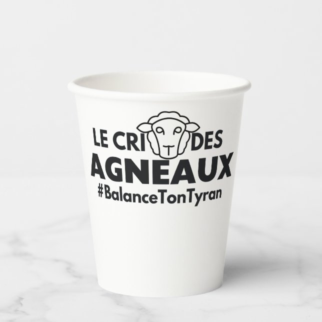 Vasos De Papel Pegatina (Anverso)