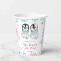 Penguin Winter Gender Revelador Paper Cup