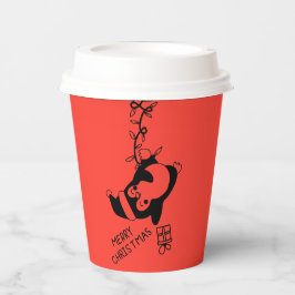 Vasos De Papel Penguine distributing christmas gifts