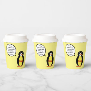 Vasos De Papel Pengüino Hablador Vietnamita del Sur Personalizado