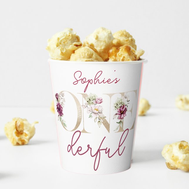 Vasos De Papel peonatos rosados onemaravillosas acuarelas de cump (Subido por el creador)