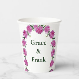 Vasos De Papel Peonies.