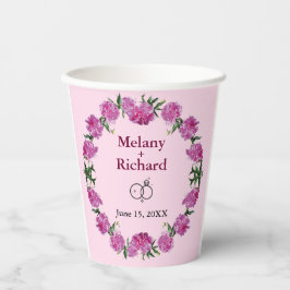 Vasos De Papel Peonies.