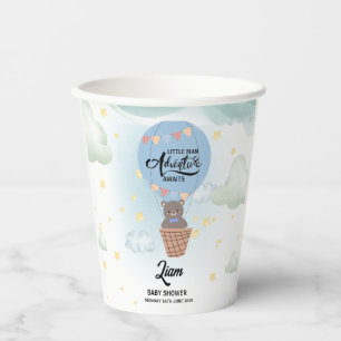 Vasos De Papel pequeña aventura humana espera ducha de bebé