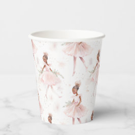 Vasos De Papel Pequeña Ballerina #2 - Chica negro