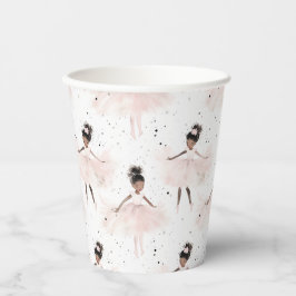 Vasos De Papel Pequeña Ballerina #6 - Chica negro