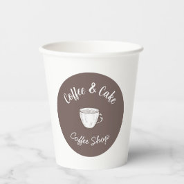 Vasos De Papel Pequeña Cabaña de Café
