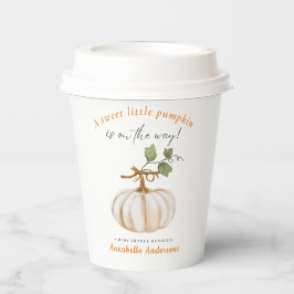 Vasos De Papel Pequeña calabaza dulce en camino a Baby Shower