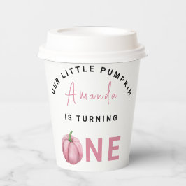 Vasos De Papel Pequeña Calabaza primera fiesta de cumpleaños