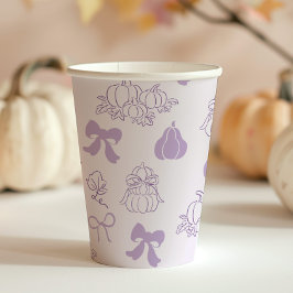 Vasos De Papel Pequeña Calabaza Púrpura manos Ducha para bebé