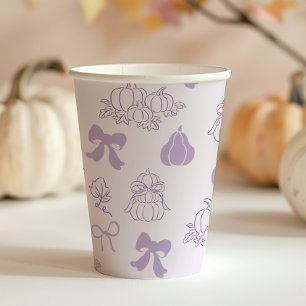 Vasos De Papel Pequeña Calabaza Púrpura manos Ducha para bebé
