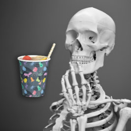 Vasos De Papel Pequeña Calabaza y divertida fiesta de Halloween d