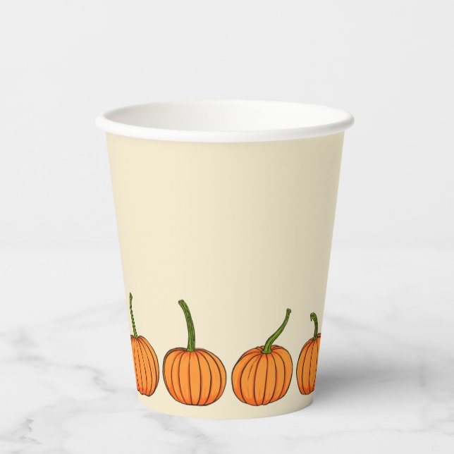 Vasos De Papel Pequeña Copa de Papel de Calabaza (Anverso)