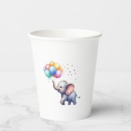 Vasos De Papel Pequeña ducha de bebé elefante de cacahuete