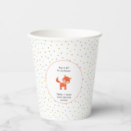 Vasos De Papel Pequeña ducha de bebé Fox