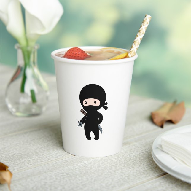 Vasos De Papel Pequeña Estrella de entarimado Ninja (in situ)