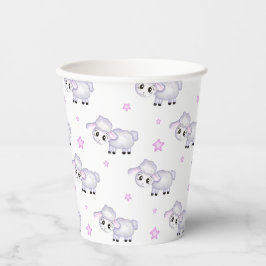 Vasos De Papel Pequeña oveja de cordero Baby Shower positiva