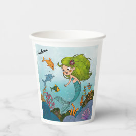 Vasos De Papel Pequeña sirena