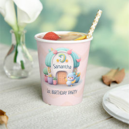 Vasos De Papel Pequeña y pequeña casa con Fiesta del primer cumpl