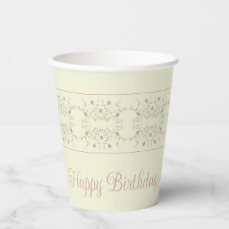 Vasos De Papel Pequeño acento floral
