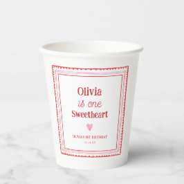 Vasos De Papel Pequeño Chica  primer Fiesta de cumpleaños