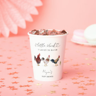 Vasos De Papel Pequeño Chick Hatching Chicken Baby Shower